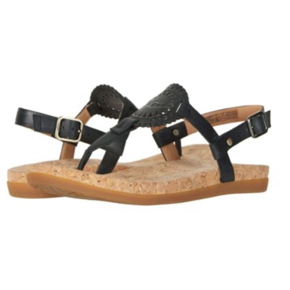 UGG Black Cork Sole Sandals